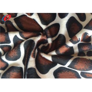 Warp Knitted Animal Print Velboa Polyester Velvet Fabric For Sofa Cover