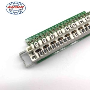 20 Pole Screw Terminal Block with 10 Pairs Krone Type PCB Type Disconnection or