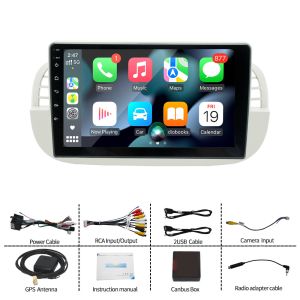 IPS Android 13 Car Multimedia Player GPS Navigation For Fiat 500 2007 - 2015 Car