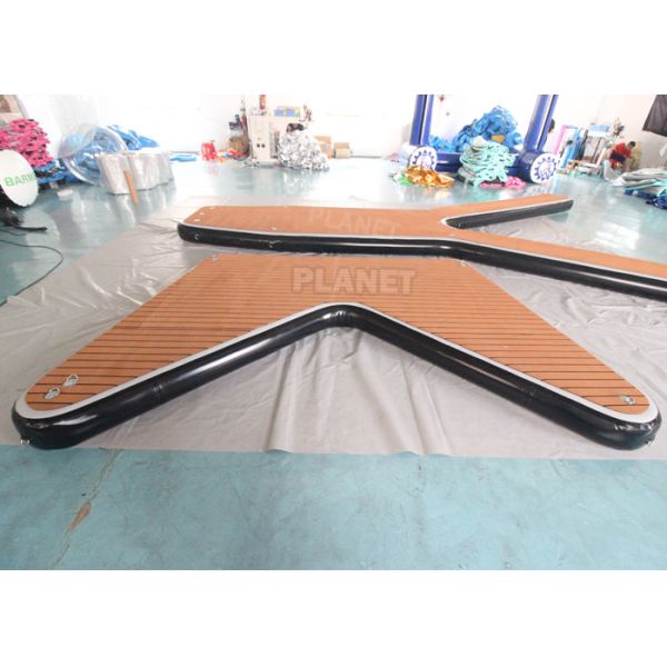 Quality Drop Stitch V Shape Boat Dock Inflatable Sea Water Pontoon Boat Inflatable Platform Floating Pontoon Jet Ski Dock wholesale