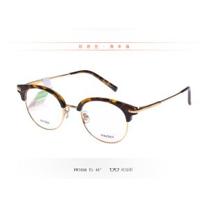 Fashionable Unisex Parim Eyeglasses Frames Light Half Frame Round Eye