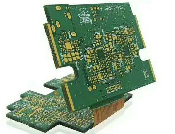 1OZ Rigid Flex PCB Prototype Service Green Solder Mask FR4 Polyimide Thickness 1