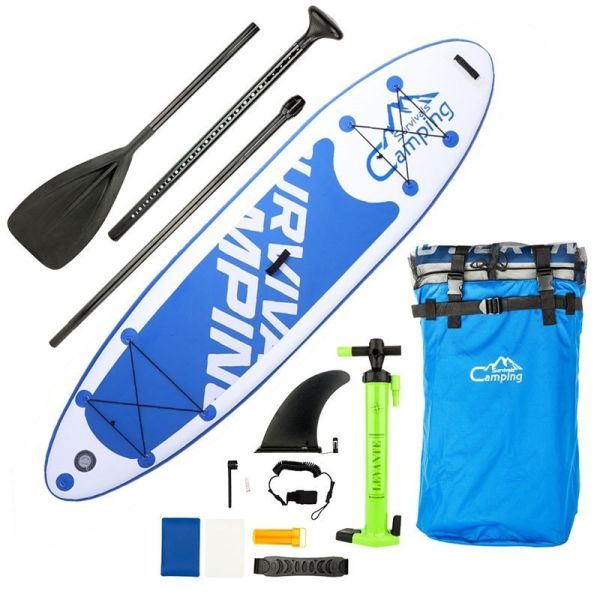 Quality Alansma 335*81*15cm Inflatable Surfboard Stand Up Paddle Blue Surfing Board wholesale