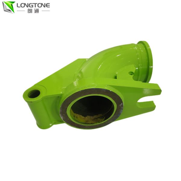 Old Type First Concrete Pump Elbow Double Wall Outlet For Schwing