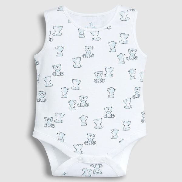Unisex 100% Cotton Custom Printing Solid Color Sleeveless Baby Summer Rompers Baby Rompers