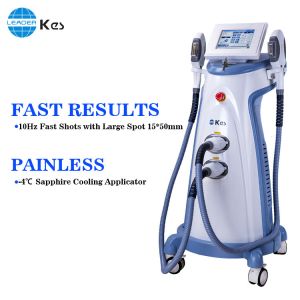 Multifunctional 2 Handles Radio Frequency IPL Hair Removal Beauty Machine with