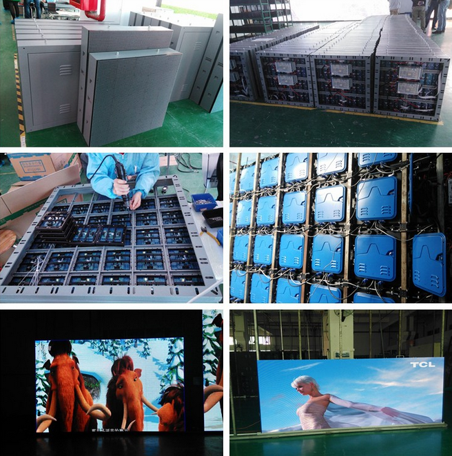 IP67 Outdoor 10,000 Dots/Sqm RGB LED Die-Cast Aluminum Screen 960mmx960mm Cabinet