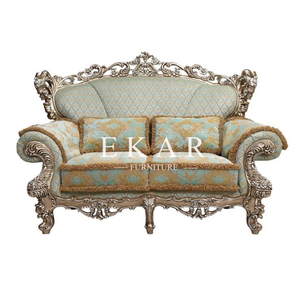 Classic Saudi Arabia Sofa Settee Set Wood Frame Antique Sofa Set