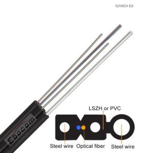Cheap High quality GJYXCH FTTH Drop cable Wire FRP G657 FTTH Drop Fibra Optica 2 4 1 core single mode multi mode lszh jacket for sale