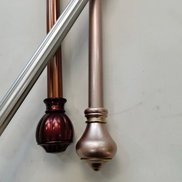 Quality Adjustable 0.3mm 12mm Black Wrought Iron Curtain Pole wholesale