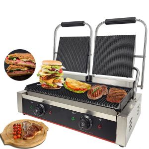 China Electric Cast Iron Contact Grill Sandwich And Beef Machine Commercial Food Equipment on sale