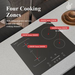 Rapid Heating Smart Electric Induction Hobs Cooker Multi Burners