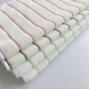 30cm*30cm color stripe cationic kitchen cleaning microfiber cloth，stripe drying