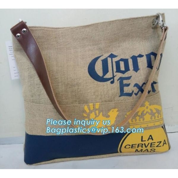 Quality Multifunctional jute bag with low price,Natural Burlap Tote Bags Reusable Jute Bags with Full Gusset,shoulder strap plai wholesale