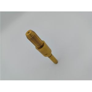 Grinding CNC Lathe Parts Precision Shaft Yellow Plated Titanium Surface
