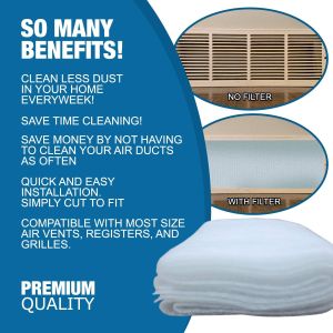 Cut to Fit Vent Filters for Home and Business Electrostatic Air Filter Media