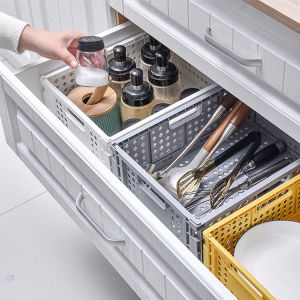 Sonsill Cube Plastic Household Storage Containers For Sundries Organizer