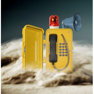 Loud Speaker Dust Proof Watertight Telephone With Warning Lamp For Noisy