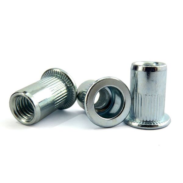 Quality 1/4"-20 Flat Head Threaded Insert Rivet Nut Grade 10.9 For Oil Automotive wholesale