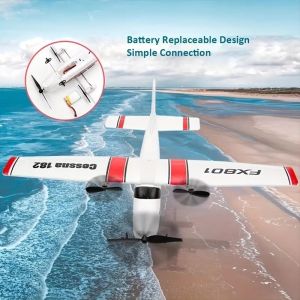 Beginner Level Boy Toys 2.4g 2ch Rtf Remote Control Fixed Wing 385mm Wingspan