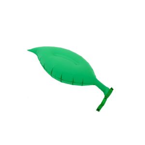 Sleeping Inflatable Travel Pillow Green Leaf Shape Polyester / Cotton Material