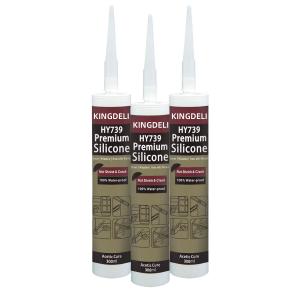 Cheap Acetic Construction Silicone Sealant With White Black Transparent Color for sale