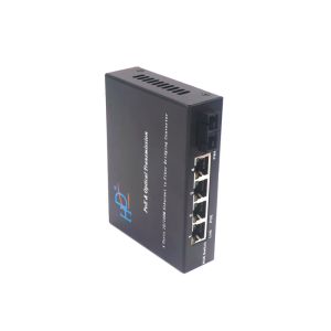 Cheap HD-1 Fiber Port &amp;4 X 10/100Base TX Fiber Ethernet Media Converter CE FCC RoHS for sale