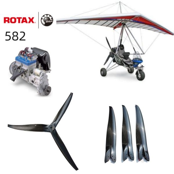 Rotax 447 503 582 Carbon propeller custom for ultralight aircraft carbon fiber airplane propeller 150cm 160cm