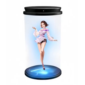 21.5inch 3D Holographic Cylinder Human Digital Interactive Holograms For