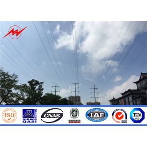 11kv to 69kv Galvanized Utility Power Poles For Overhead Electrical Transmission