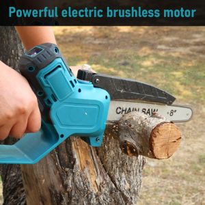 Custom Chain Saw Chainsaw Cordless for Wood Cutting Tree Trimming Gardening Mini