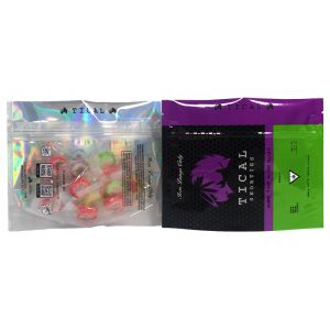 China Custom Zipper Resealable Bag With Window Aluminum Foil Mylar Bag on sale