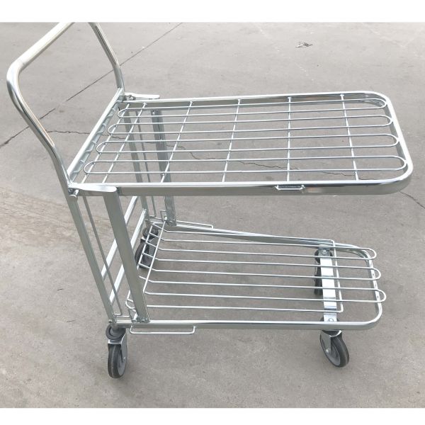 Quality Logistics Rolling Trolley Hand Carts , Strong Shopping Trolley Mesh Structure wholesale