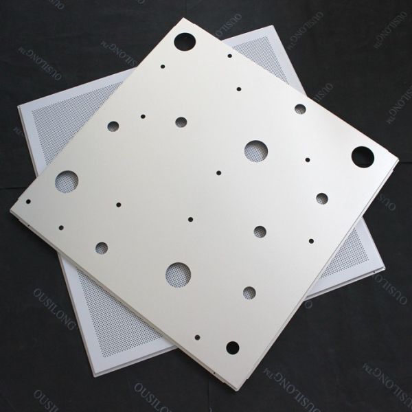 Decorative Multi Layer Curved White Wall Ceiling Panels Commercial Building Perforated Lay In / On Ceiling
