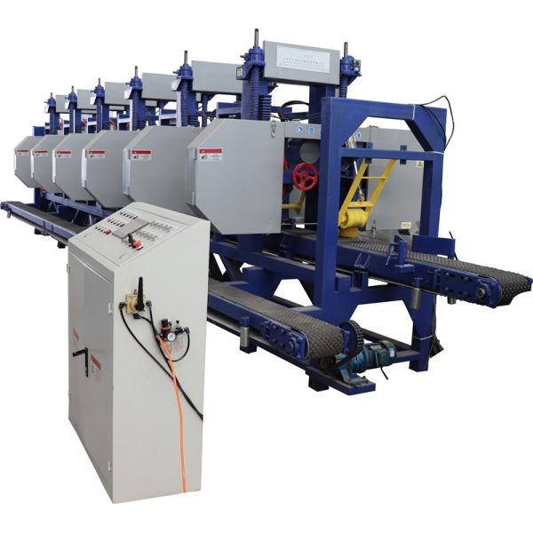 Quality Multiple Heads Horizontal Resaw Bandsaw,Multi Blade Sawmill Machine 2 3 4 5 6 Heads Horizontal Resaw Bandsaw wholesale