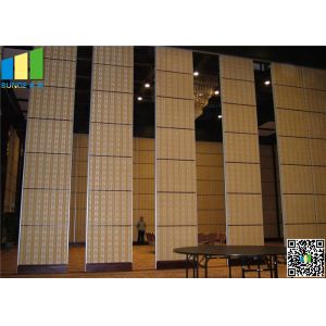 Fabric Wooden Exhibition Partition Wall , Folding Operable Partition Walls