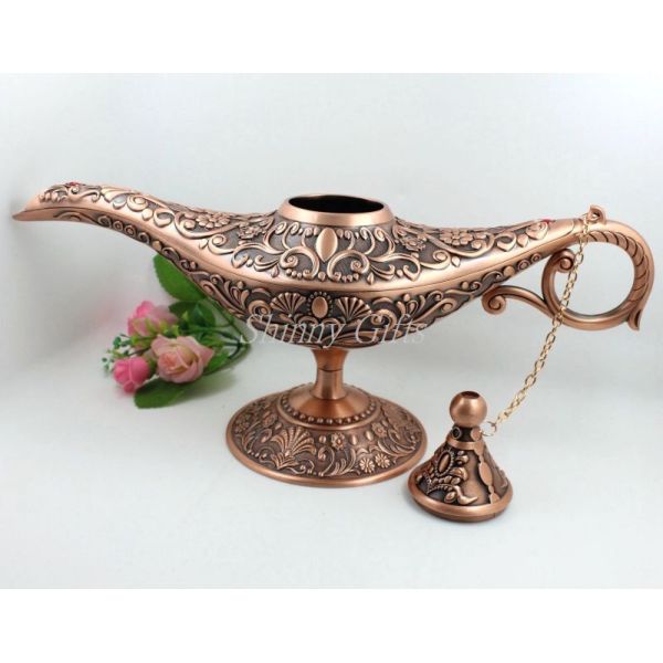 Quality Shinny Gifts Magic Aladdin's Genie Lamp Metal Materials Lamp wholesale