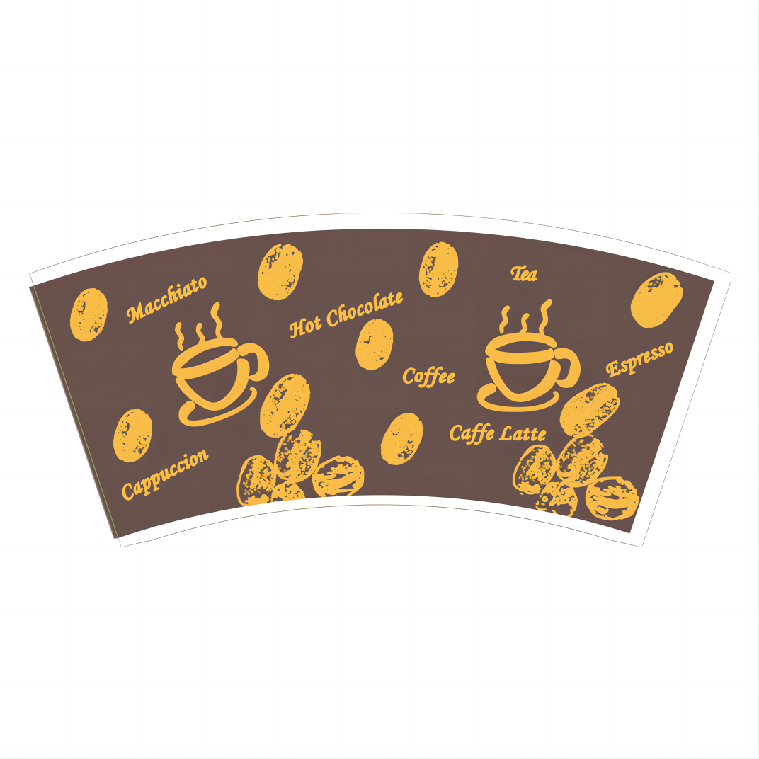Printing PE Coated Paper Cup Fan for Hot and Cold Drinks Custom Design and