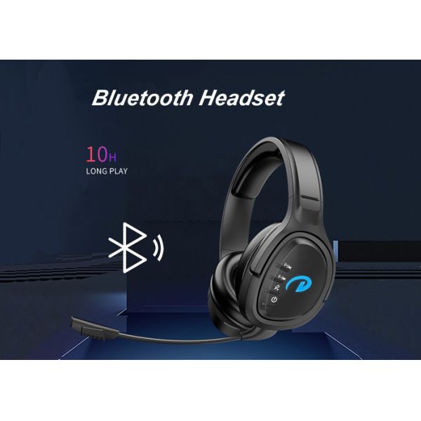 Quality Bluetooth Wireless Gaming Headset , 3.5mm Plug Bluetooth Over Ear Headset wholesale