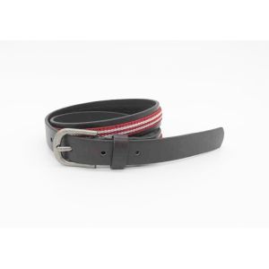 China Brown PU Childrens Leather Belts 1.8cm Width With Anti Silver Buckle on sale