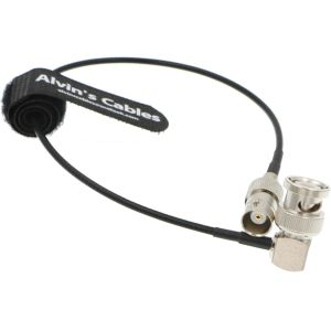 Alvin's Cables BNC Right Angle Male to BNC Female SDI Cable for Camera 50 Ohm