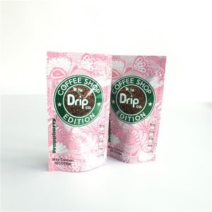 Custom Printing Plastic Pouches Packaging Stand Up Zipper Bag With One Way