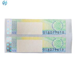 Holographic Security Design Tax Stamp Duty With Invisible UV Surface Finishing