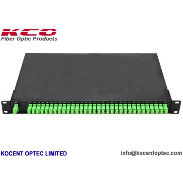 Quality 1x32 Fiber Optic PLC Splitter with SC/APC Connector and Rack Mount for Low Insertion Loss and High Reliability wholesale