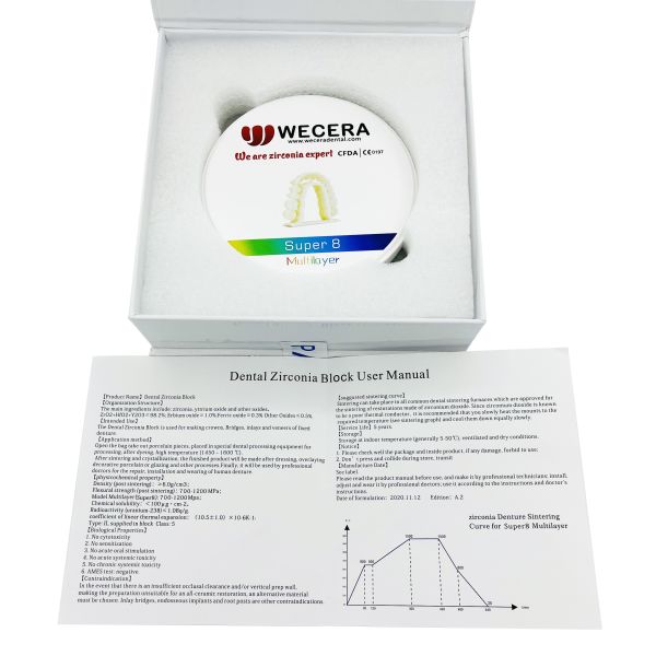 98mm Or 95mm Diameter Pre-Colored Zirconia Disks for Dental Applications