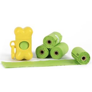 compostable logo printed colorful pet dog waste trash bag plastic garbage bag