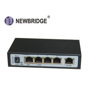 100M 4 Port + 1 RJ45 Port PoE Ethernet Switch for IP camera solution