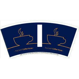 Double PE Coated Paper Cup Fan 210gsm Wood Pulp Printing For Cold Drinking