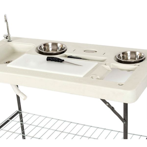 Portable Plastic Metal Folding Table for Outdoor Camping and Garden Activities