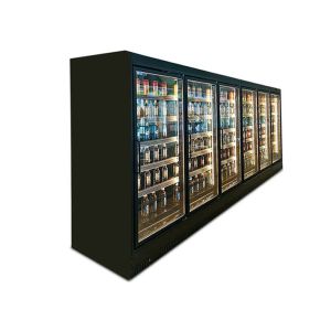 4 Glass Door Multi Deck Refrigerator Dairy Storage Chiller 2-8 Degree